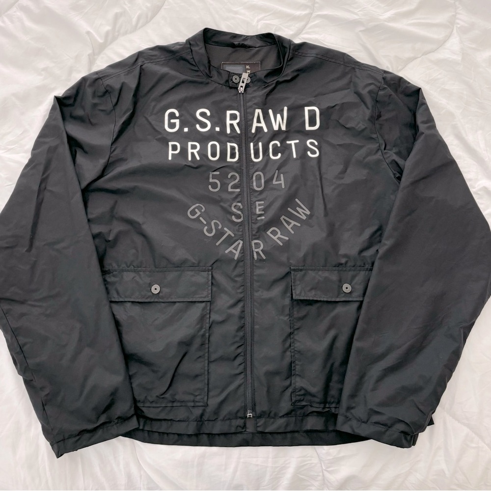 G-Star Men’s Black Windbreaker Jacket Lightweight Streetwear